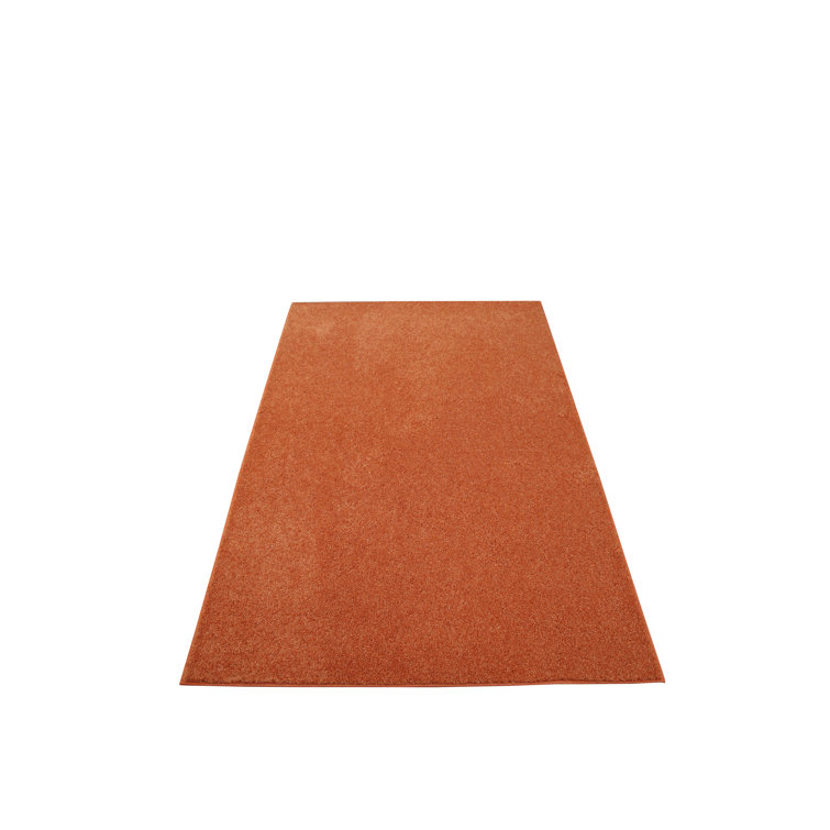 Ebern Designs Amberlynn Performance Orange Rug Wayfair